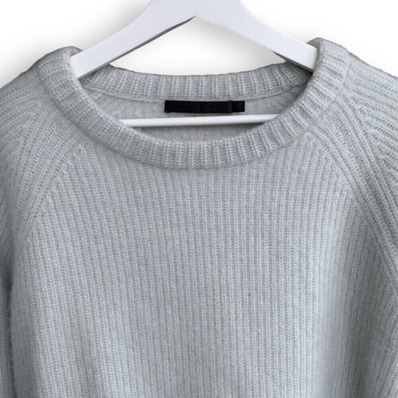 Jenni Kayne Cashmere Fisherman Sweater Mist Green - Picture 4 of 9